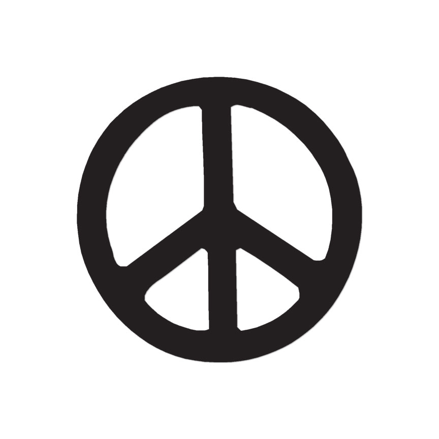 Peace Sign - Vinyl Decal Sticker - Multiple Color & Sizes - ebn941